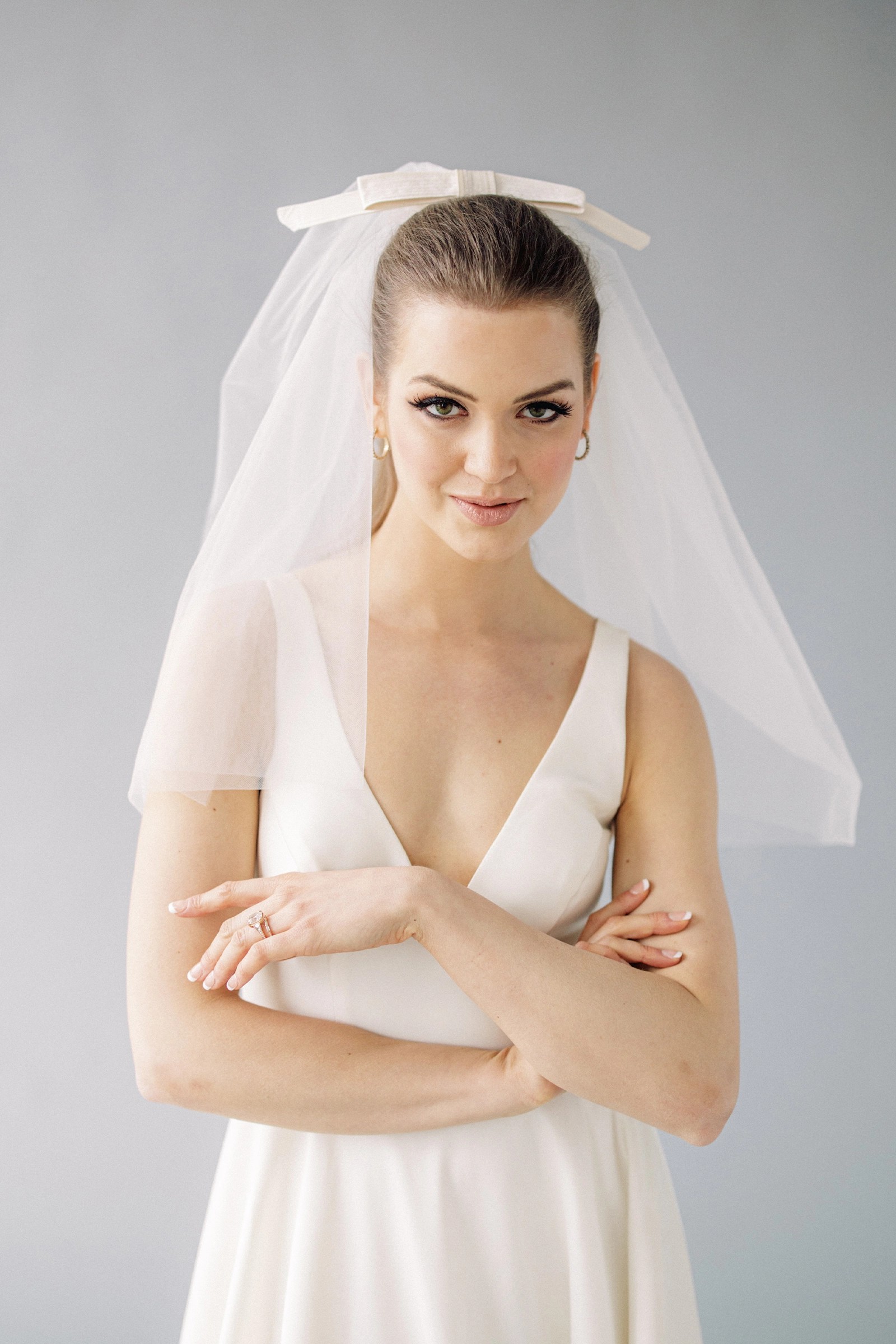 Model wearing a Town & Country Veil #1