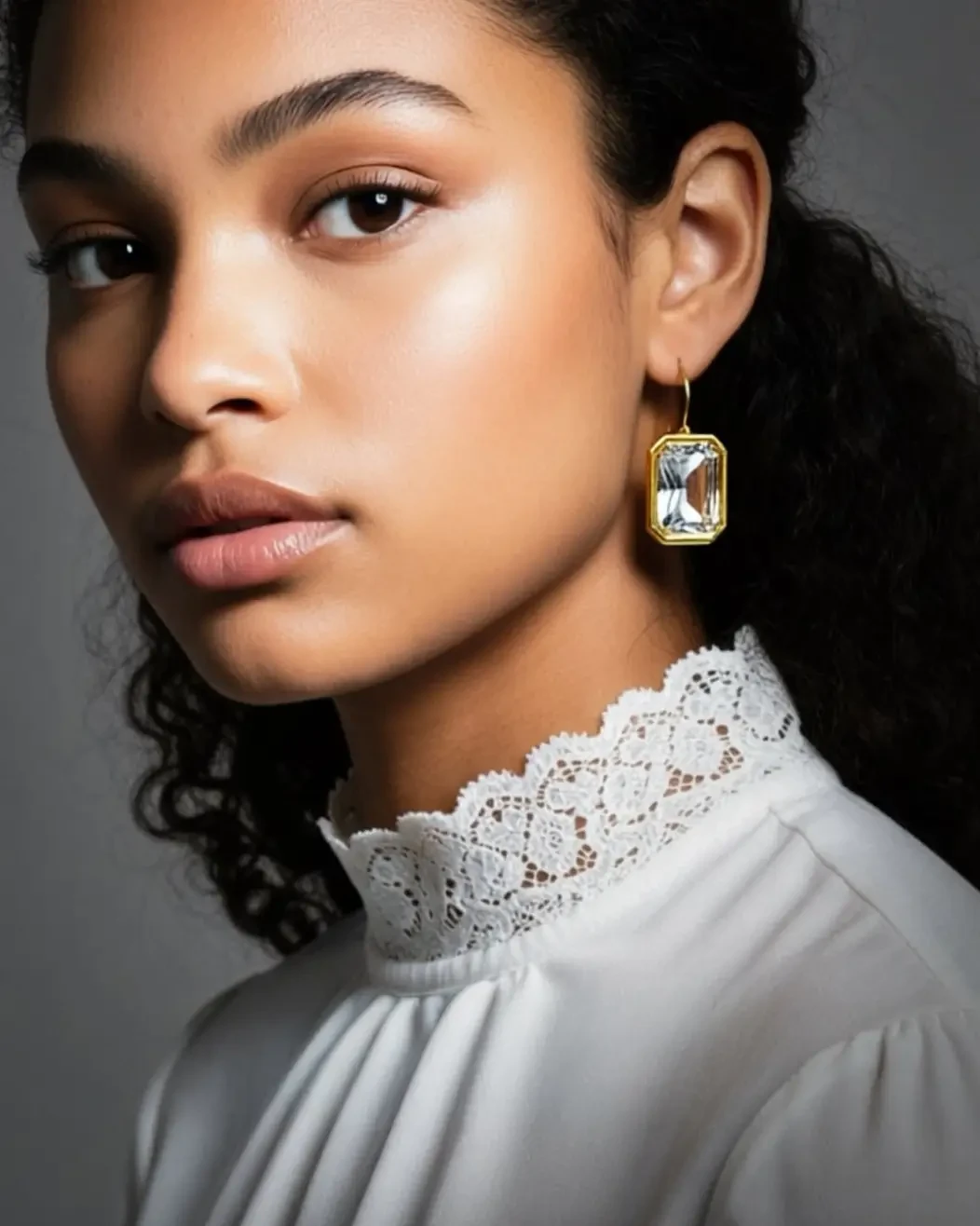 Model wearing a bridal accessories
