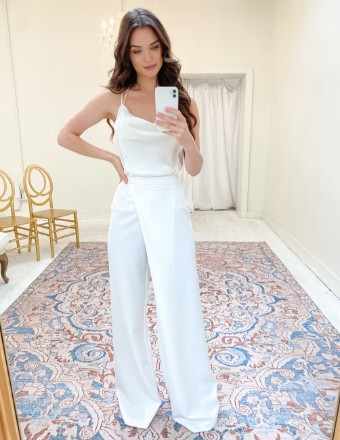 Black Halo Style #Adina Jumpsuit #0 default White/Pearl thumbnail