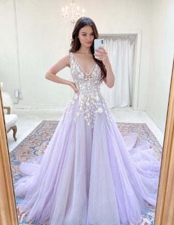 Hayley Paige Style #Leah #0 default Amethyst/Cashmere/Nude thumbnail