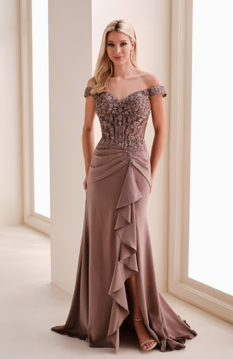 Dressy Mothers & Formal Collection Style #MOO156 #1 Taupe thumbnail