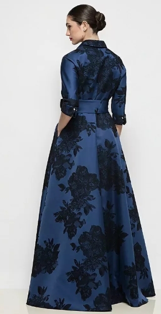 Mothers & Formal Dresses Style #MOO6920 #1 default Soft Navy/Black thumbnail