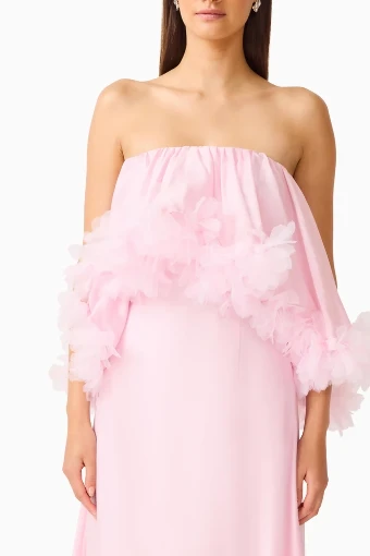Cocktail Dresses Style #Fiorina Strapless Gown #1 Pale Pink thumbnail