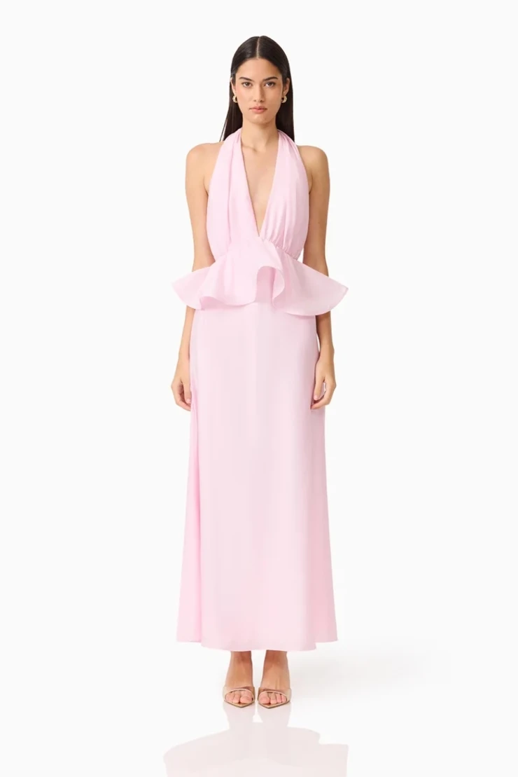 Style #Fiorina Halter Neck Peplum Gown Default Thumbnail Image