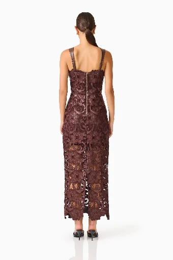 Cocktail Dresses Style #Novelle Midi Dress #1 default Chocolate Brown thumbnail