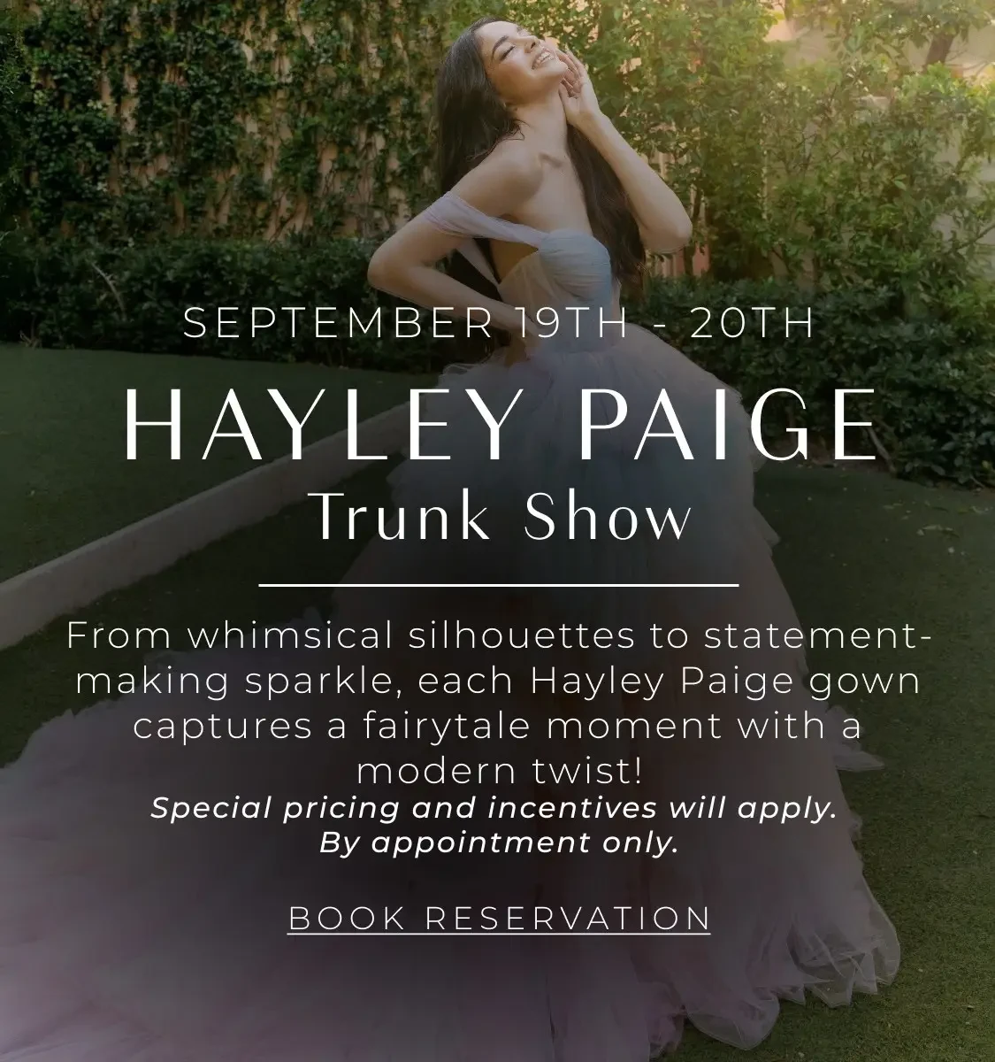 Hayley Paige Trunk Show at Town and Country Bridal in New Orleans