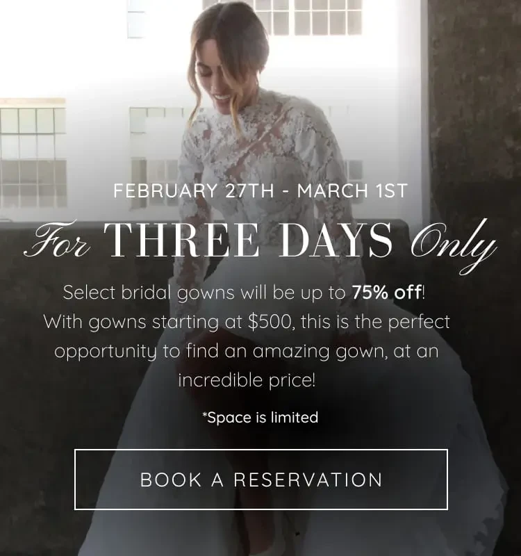 sample sale at town and country bridal in New Orleans