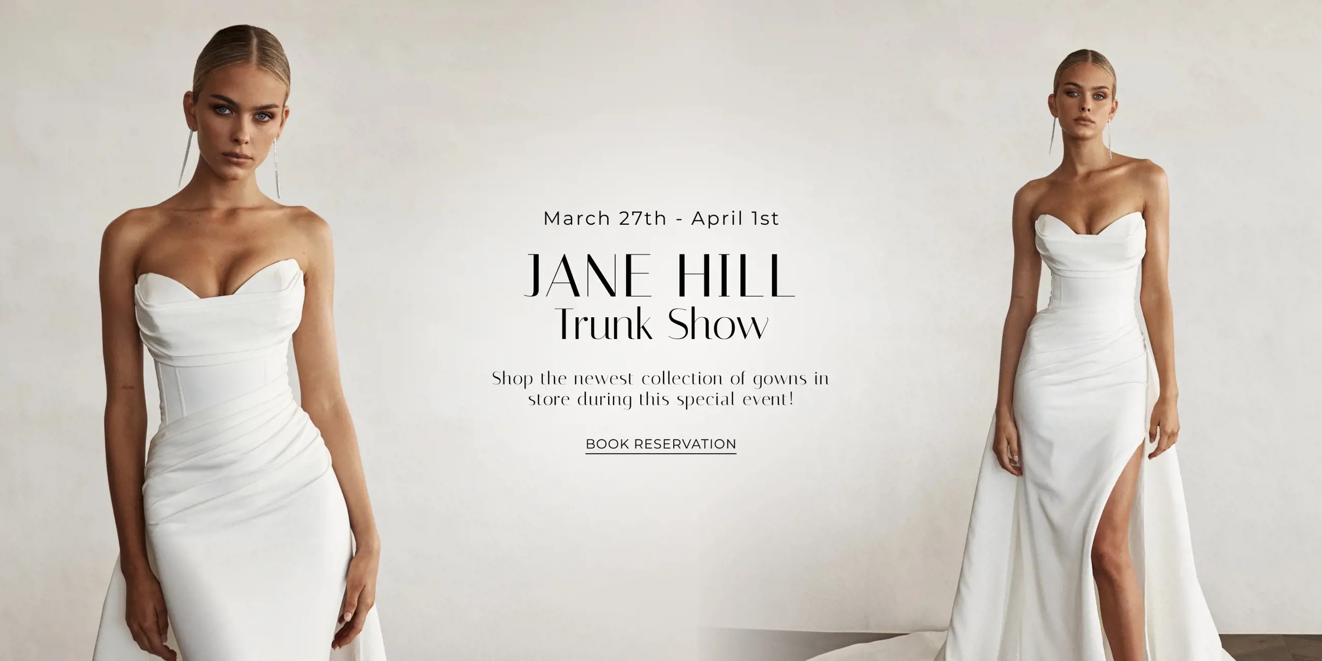 Jane Hill Designer Wedding Dress Trunk Show at Town & Country Bridal in LA